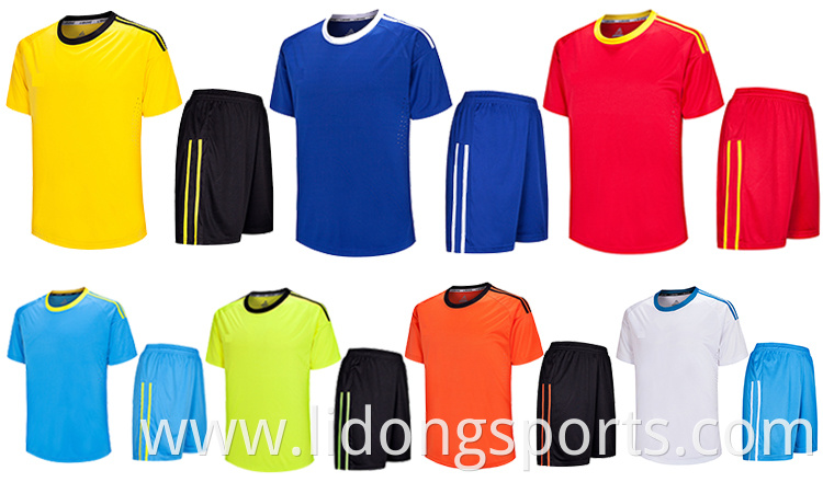 Blank Custom Jersey Uniform Set Youth Soccer Uniforms Men Football Shirts Made In China